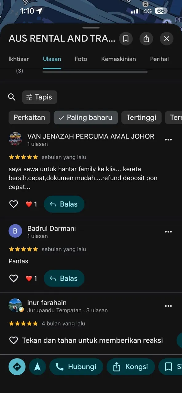 Pelanggan AUS Car Rental bersama kereta sewa 7